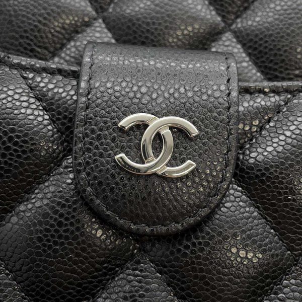 9669734 06 Chanel Chain Shoulder Bag Matelasse Lambskin Black