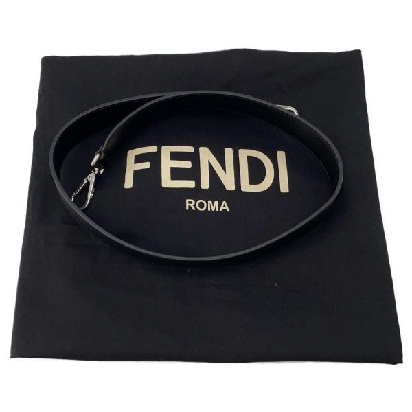 9671898 13 Fendi FF Large Suitcase 2way Shoulder Bag Black