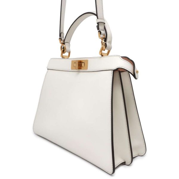 9671904 02 Fendi Peekaboo Ic You Antonio Lopez 2way Shoulder Bag White