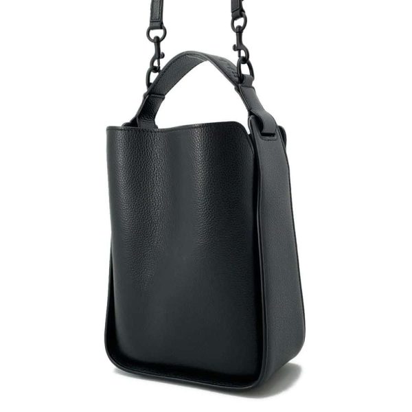 9671928 02 Balenciaga Small North South Shoulder Bag Black