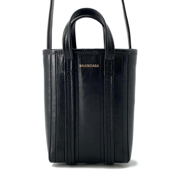 9671935 01 Balenciaga Barb Phone Holder Shoulder Bag Black