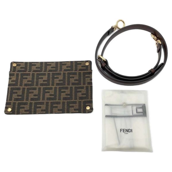 9672024 17 Fendi Peekaboo Ic You Pattern Medium 2way Shoulder Bag Black