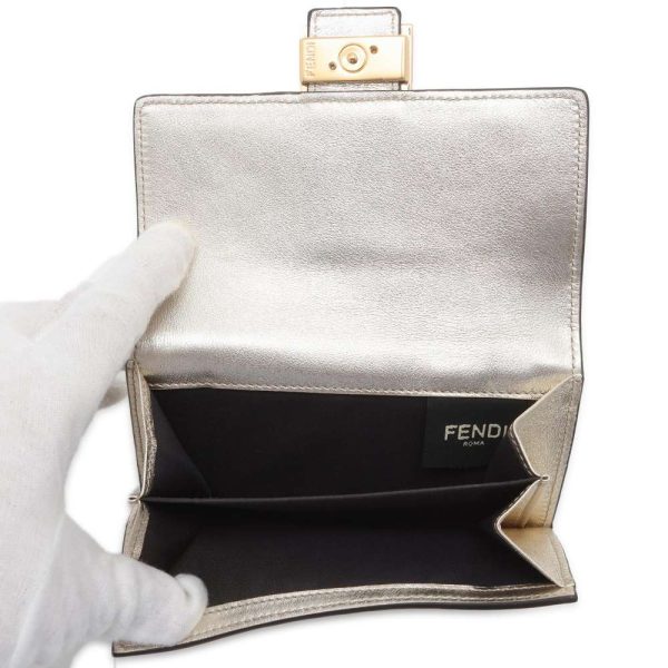 9672093 04 FENDI Wallet FF Wallet Champagne Wallet