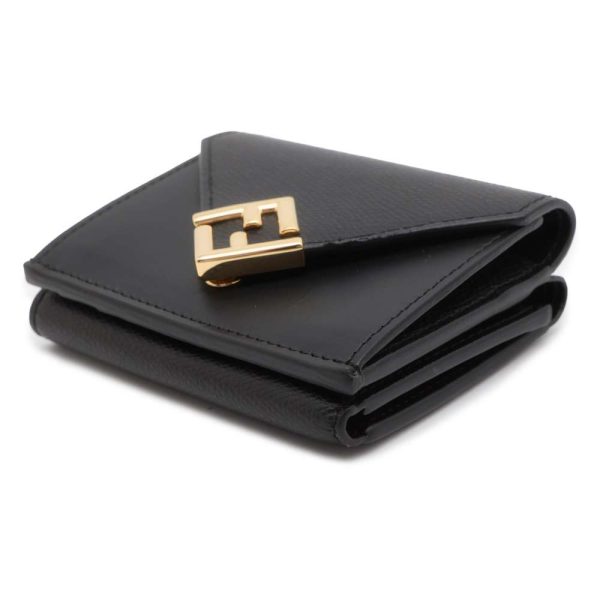 9672109 02 Fendi tri f FF diamond wallet black