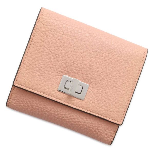 9672185 01 Fendi Wallet Peekaboo Selleria 8M0438 Wallet Leather