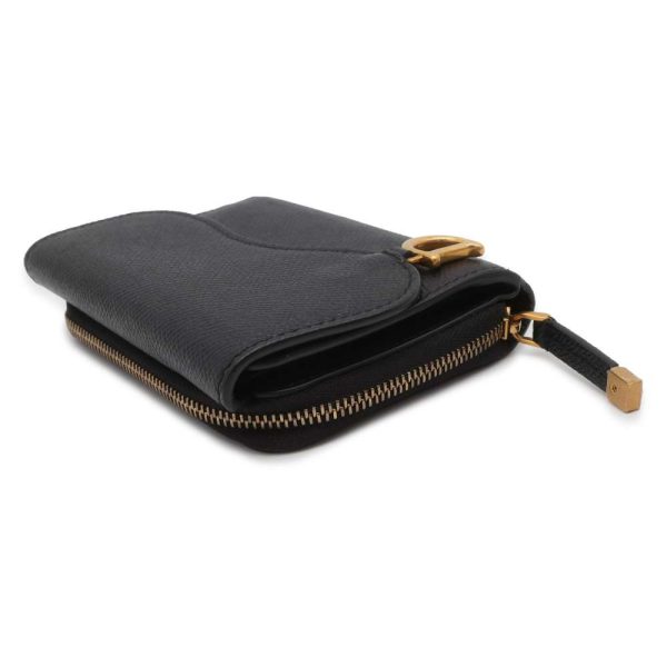 9672246 02 Christian Dior Saddle Medium Wallet Black