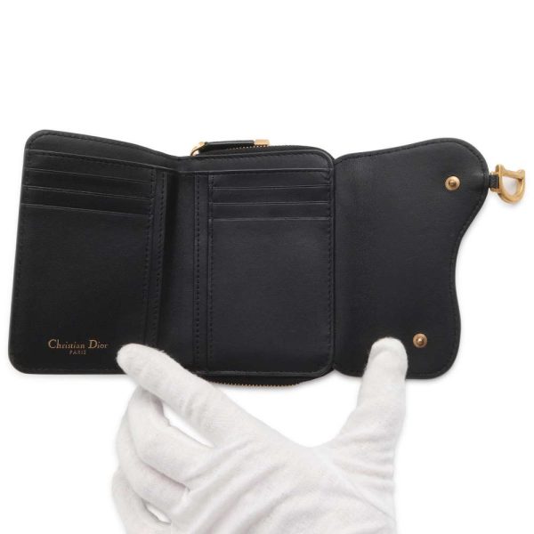 9672246 04 Christian Dior Saddle Medium Wallet Black