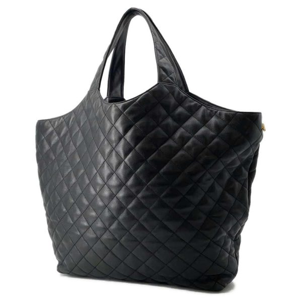 9672291 02 Saint Laurent Paris Icar Maxi Shopping Tote Bag Black