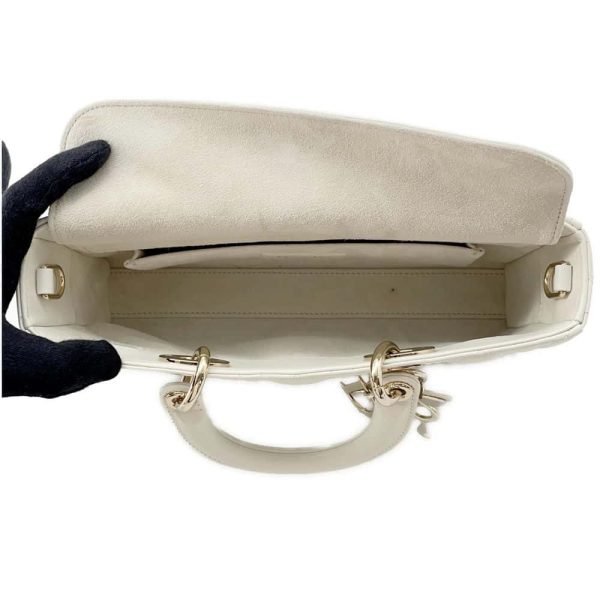 9674240 06 Christian Dior D Joy Lambskin Medium Handbag White