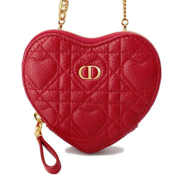 9674264 01 Christian Dior Caro Heart Cannage Calf Pouch