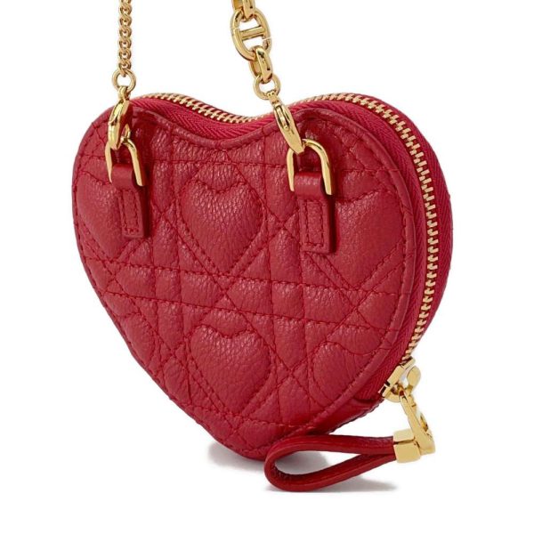 9674264 02 Christian Dior Caro Heart Cannage Calf Pouch