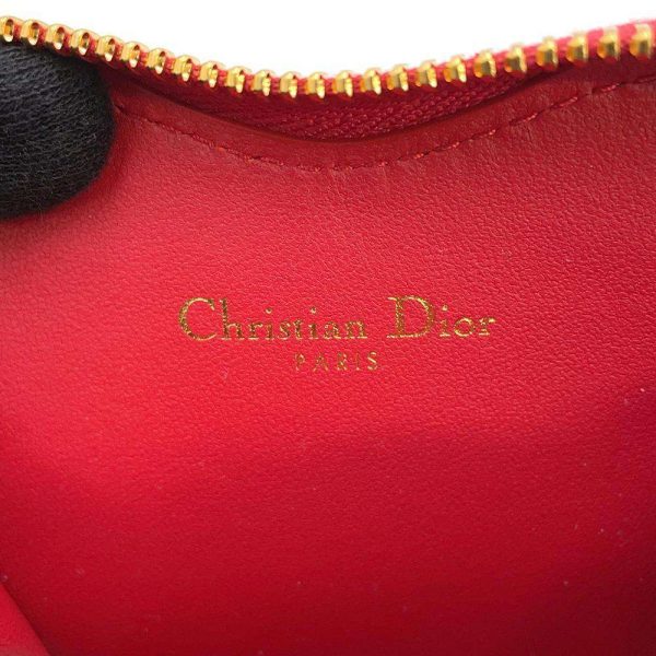 9674264 09 Christian Dior Caro Heart Cannage Calf Pouch