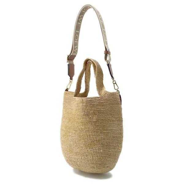 9675339 02 LOEWE Slit Bag Mini Raffia Basket Bag