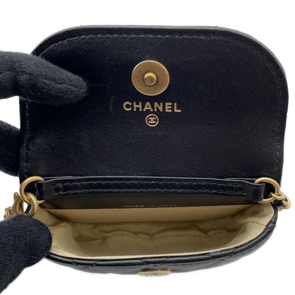 9675827 06 Chanel Waist Bag Matelasse Lambskin Black