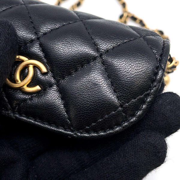 9675827 10 Chanel Waist Bag Matelasse Lambskin Black