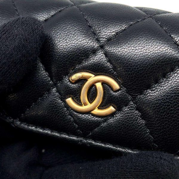 9675827 12 Chanel Waist Bag Matelasse Lambskin Black