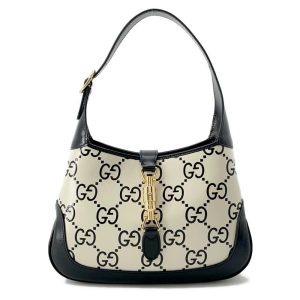 9676879 01 Gucci Interlocking G Outlet Leather Shoulder Bags Black