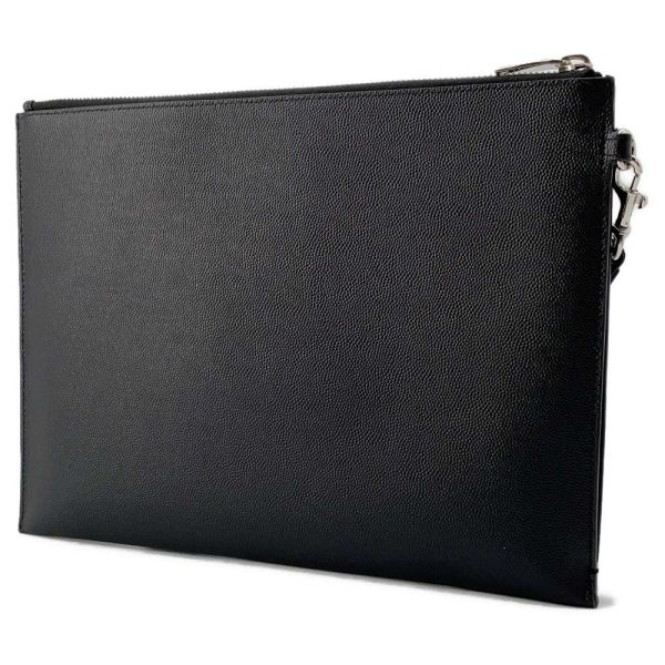 9676893 02 Saint Laurent Paris Zip Tablet Holder Clutch Bag Black