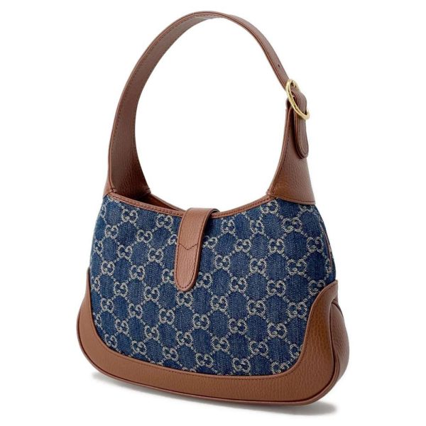 9677425 02 Gucci Shoulder Bag Jackie 1961 GG Denim Small Handbag