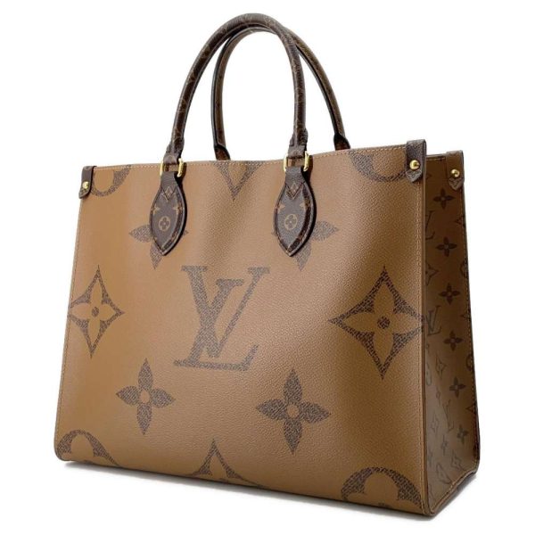 9680494 02 Louis Vuitton On the Go GM Tote Bag Monogram Reverse Brown