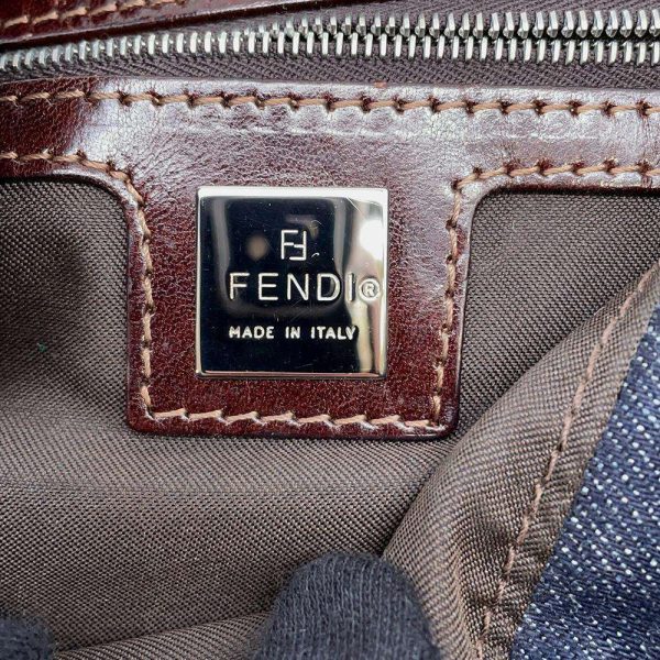 9682139 13 Fendi Mamma Bucket Denim One Shoulder Bag