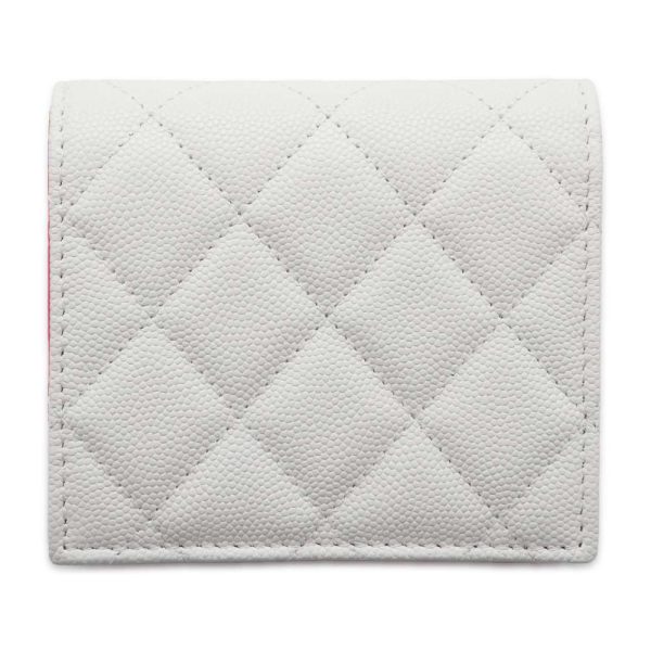 9682412 03 Chanel Wallet Matelasse Caviar Skin White