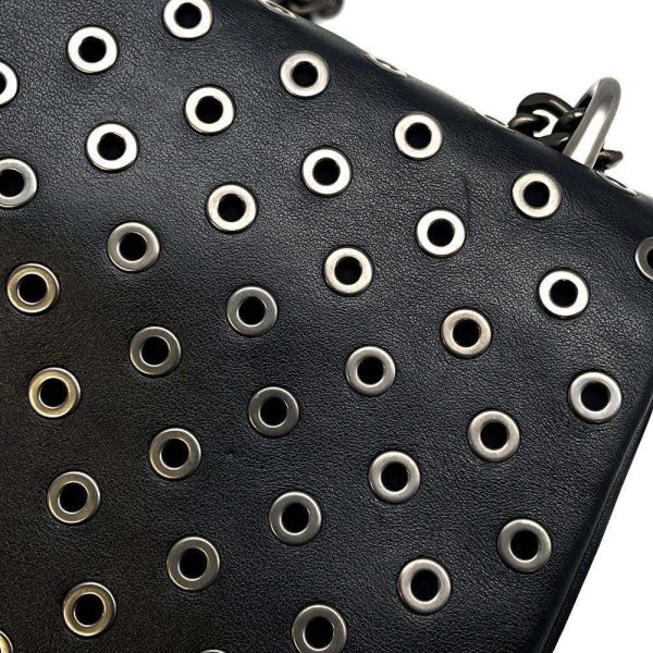 9683440 14 Prada Punching Chain Shoulder Bag Black