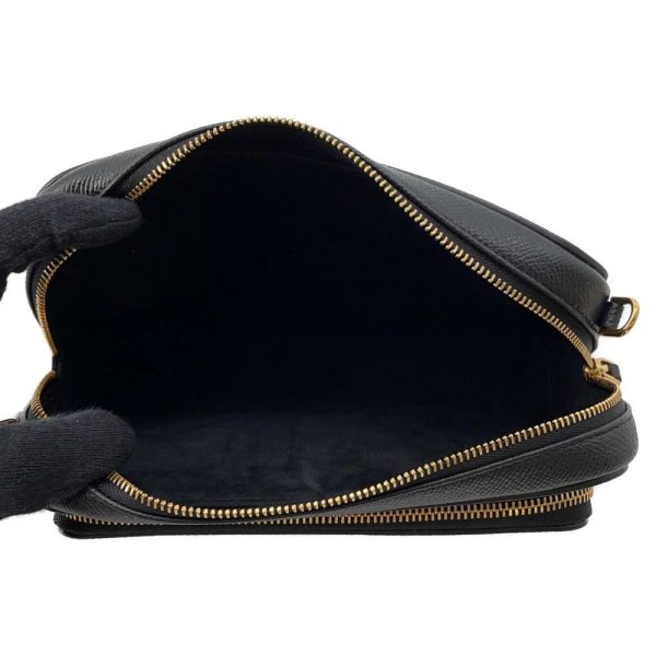 9683587 05 Christian Dior Caro Double Pouch Shoulder Bag Black