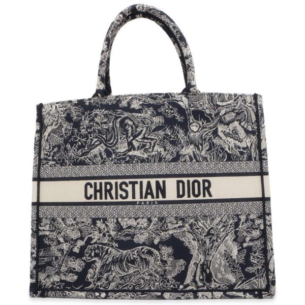 9683709 01 Christian Dior Book Tote Reverse Toile de Jouy Large Tote Bag