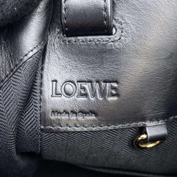 9683860 15 LOEWE Hammock Leopard Small Handbag Black