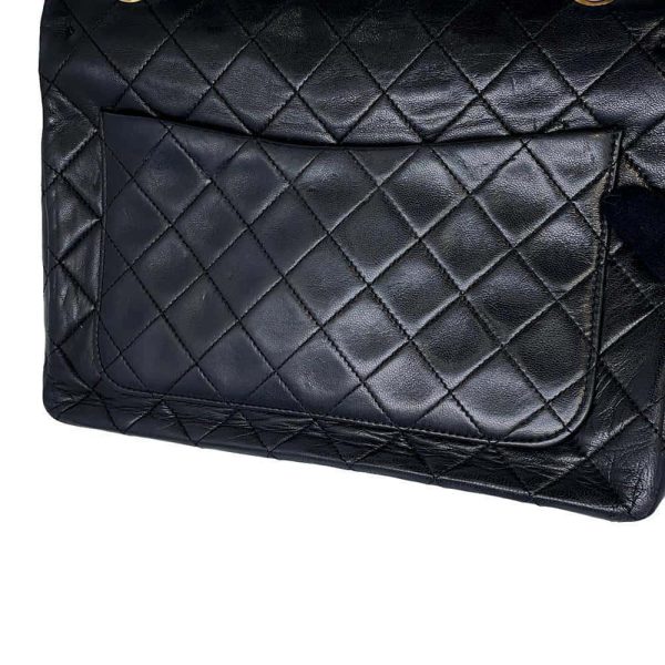 9683990 12 Chanel Chain Shoulder Bag Matelasse Lambskin Black