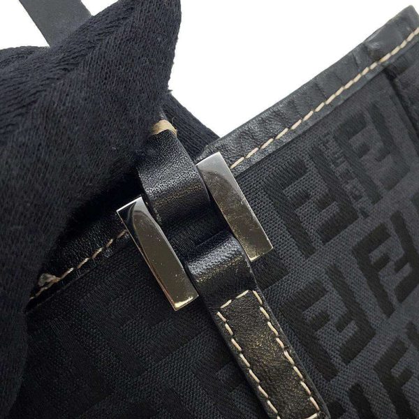 9684416 13 Fendi Zucchino Handbag Black