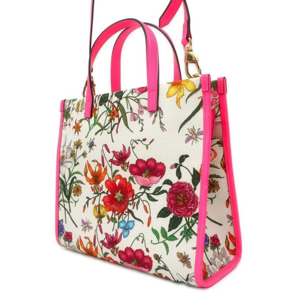 9684454 02 Gucci Flora 2way Shoulder Bag Flower White