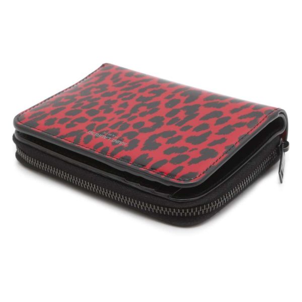 9684935 02 Saint Laurent Paris Leopard Patent Wallet Leopard Black