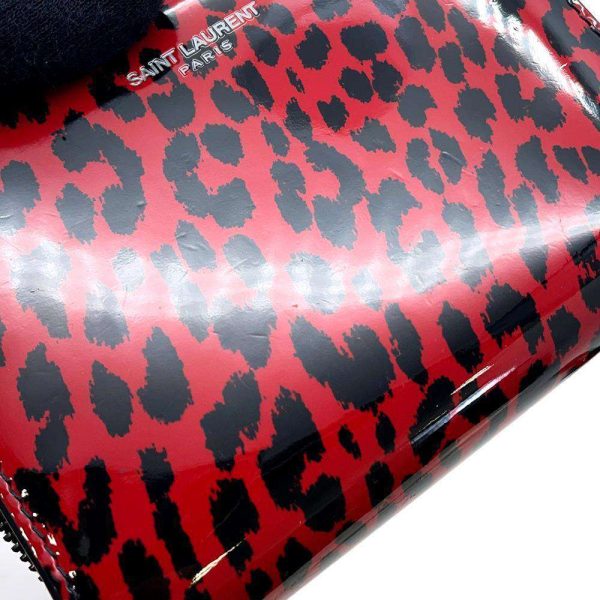 9684935 07 Saint Laurent Paris Leopard Patent Wallet Leopard Black