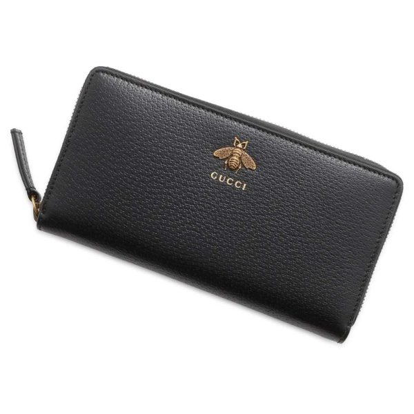 9684959 01 Gucci Animalier Wallet Bee Black