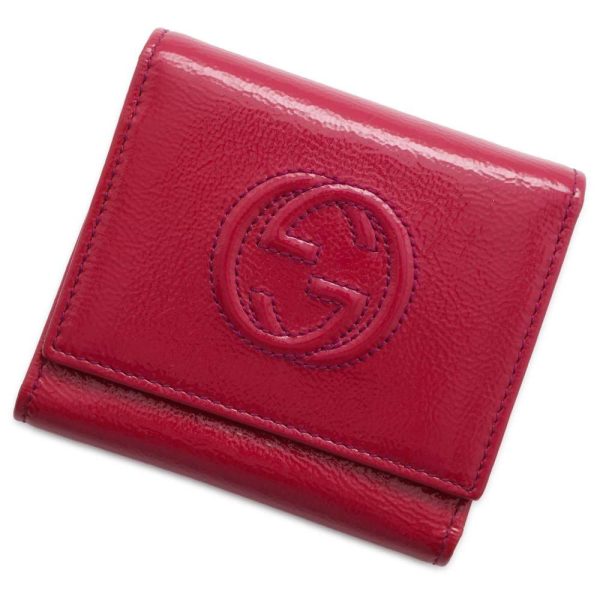 9684980 01 Gucci Soho Patent Wallet Black