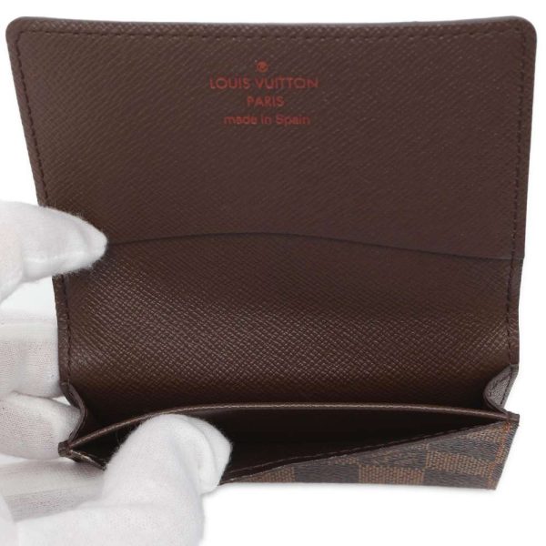 9685192 05 Louis Vuitton Envelope Carte de Visite Card Case Damier Ebene Brown