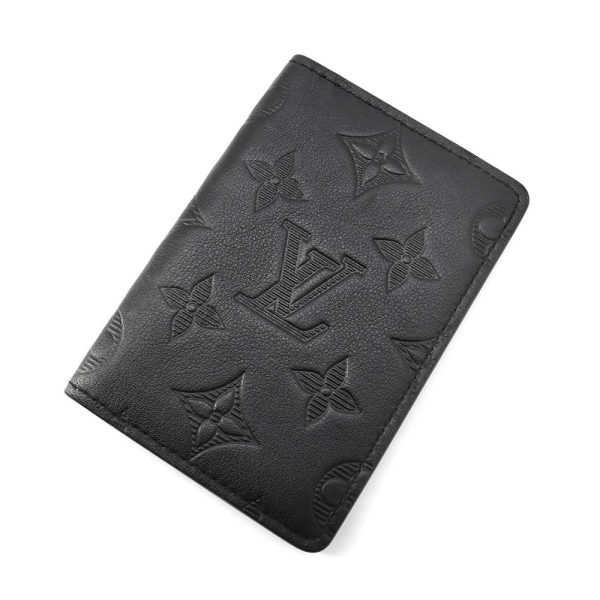 9685284 01 Louis Vuitton Organizer de Poche Card Case Monogram Shadow Black