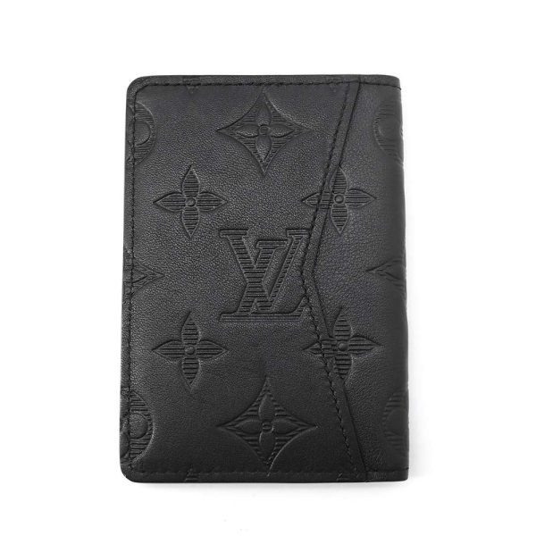 9685284 03 Louis Vuitton Organizer de Poche Card Case Monogram Shadow Black