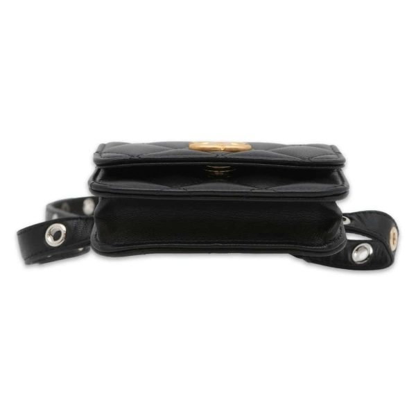 9685499 03 Chanel Waist Bag Matelasse Goatskin Black