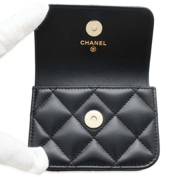 9685499 05 Chanel Waist Bag Matelasse Goatskin Black