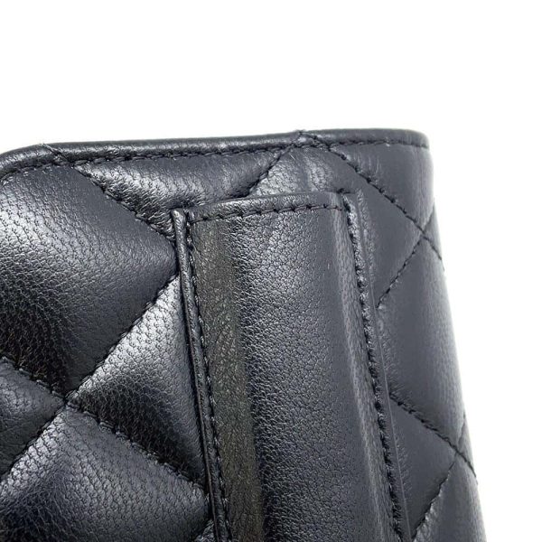 9685499 09 Chanel Waist Bag Matelasse Goatskin Black