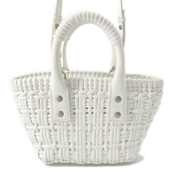 9685833 01 Balenciaga Bistro XXS Shoulder Bag White