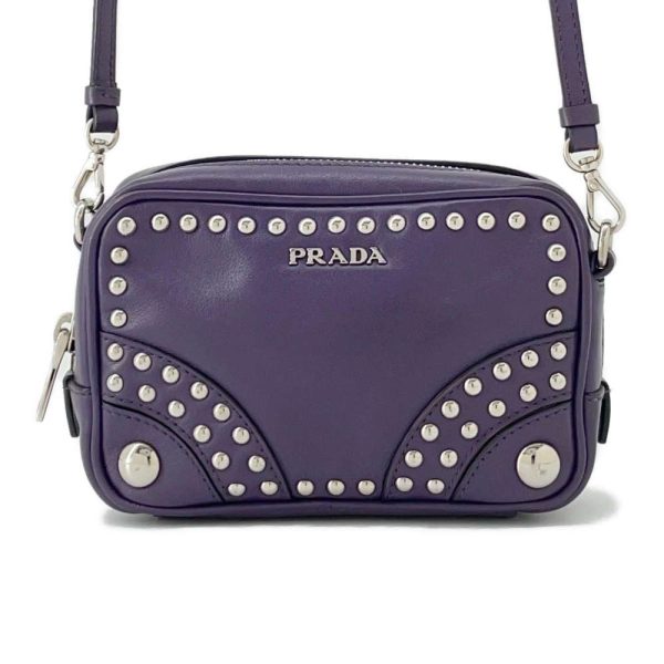 9685857 01 Prada Studded Shoulder Bag Pochette