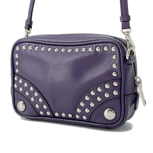 9685857 02 Prada Studded Shoulder Bag Pochette