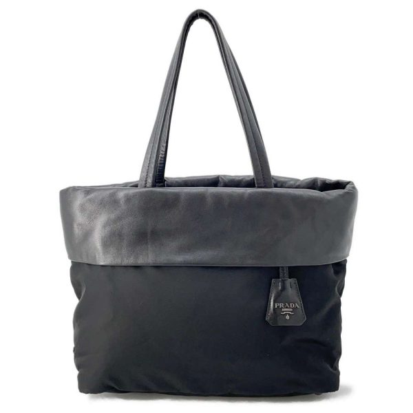 9685901 01 Prada Nylon Tote Bag Black