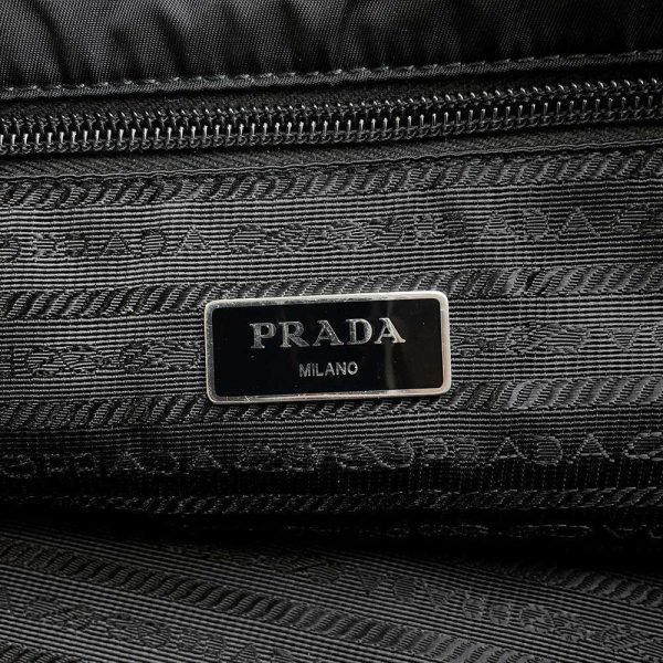 9685918 13 Prada Nylon Triangle Handbag 2way Shoulder Bag Black