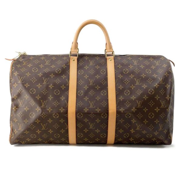 9685970 01 Louis Vuitton Keepall 55 Boston Bag Monogram Brown