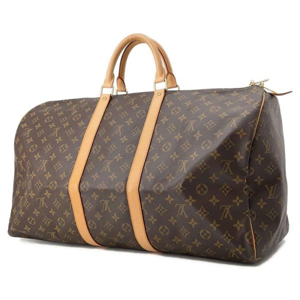 9685970 02 Louis Vuitton Keepall 55 Boston Bag Monogram Brown